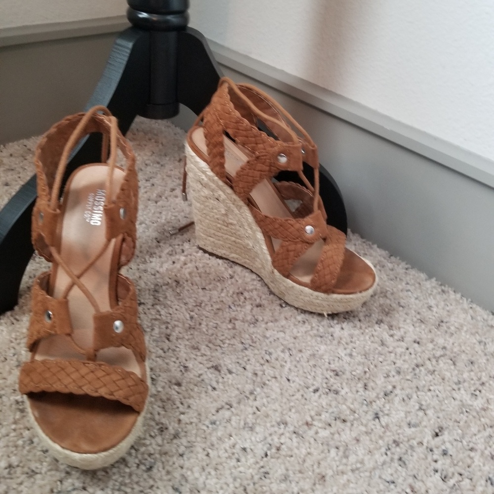 Wedge tie up sandals